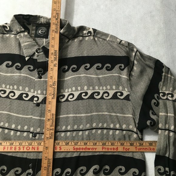 #3 Chrome Button Up Embroidered 100% Rayon Shirt Men's Size XL fashion - Picture 4 of 7